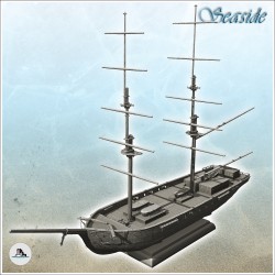 Brig sailing ship with two main masts (2)