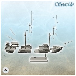 Brig sailing ship with two main masts (2)