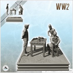 Scène d'interrogatoire avec soldat et officier allemands (7)