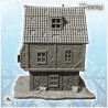 Large medieval house with tiled roof, overhanging floor and window (5)