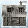 Medieval stone house with tiled roof and double roof windows (8)