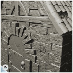 Maison médiévale en pierre à toit en tuiles avec doubles fenêtres de toit (8)