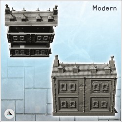 Maison moderne à toit en tuiles à piques avec entrée latérale (10)