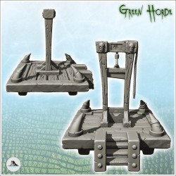 Set of orc spike guillotine with wooden platform (3)