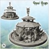 Circular chaos building with skull statue and shield flag (7)