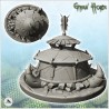 Circular chaos building with skull statue and shield flag (7)