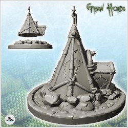 Orc canvas tent with flag on base (8)