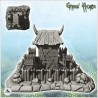 Wooden fortified tower of chaos with floor and door surmounted by a skull (10)