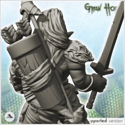 Orc warrior in armor with swords (1)