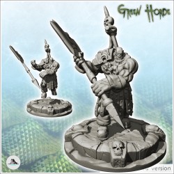 Solid orc warrior with heavy armor and two-handed axe (5)