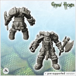 Orc warrior in heavy armor with axe and spiked helmet (6)