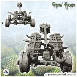 Orc wheeled catapult with wooden shield (1)