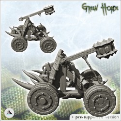 Orc wheeled catapult with wooden shield (1)