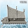Maison viking avec grande façade et plateforme en bois (13)