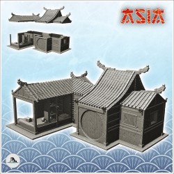Asian house with canopy and round door (16)