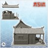 Maison asiatique avec auvent et porte ronde (16)