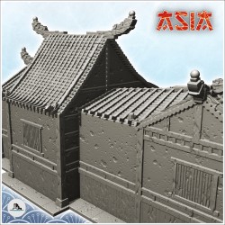 Asian house with canopy and round door (16)