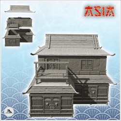 Maison asiatique à étage avec balcon (17)