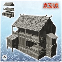Bâtiment asiatique avec...