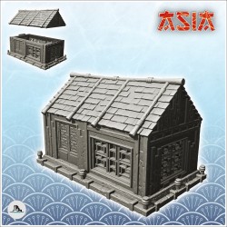 Asian stone building with...