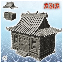 Asian temple with big roof...