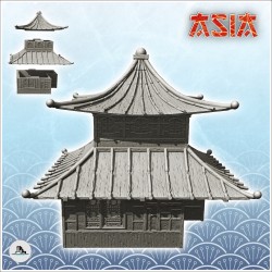 Asian building with double roof and floor (23)