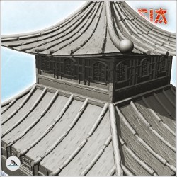 Asian building with double roof and floor (23)