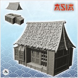 Asian house with big roof...