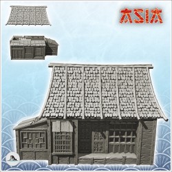 Maison asiatique avec grand toit et annexe (25)