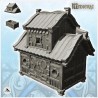 Medieval building with overhanging floor and rounded roof (8)