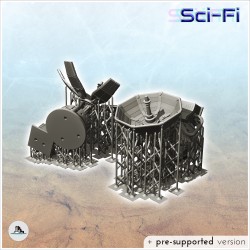 Set d'antennes de relais pour base futuriste (2)
