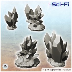 Set de quatre cristaux et minerais (4)