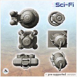 Set de six  machines industrielles futuristes (7)