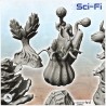 Set of alien plants for futuristic planet (9)