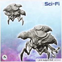 Set de deux créatures aliens sur pattes avec carapace (36)