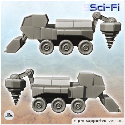 Futuristic mining truck with shovel and drill (2)