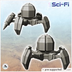 Mining spider robot with double drill and legs (3)