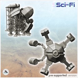 Mining spider robot with double drill and legs (3)