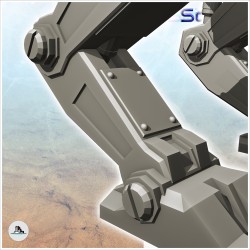 Robot à deux bras articulés avec pinces et oeil bionique (5)