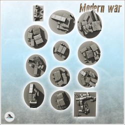 Set d'accessoires de champ de bataille avec boites de munitions (1)