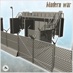 Set of concrete block, fence and barrier for fortified position (2)