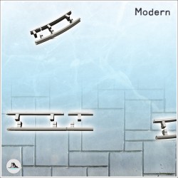 Large modular set of modern roads with metal barriers (3)