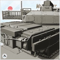 Carcasse de char Type 10 japonais sur route moderne (6)