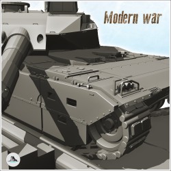 Carcasse de char Type 10 japonais sur route moderne (6)