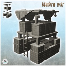 Poste de tir fortifié  moderne avec échelle d'accès (2)