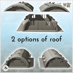 Grands hangars de stockage moderne avec deux versions de toit (6)
