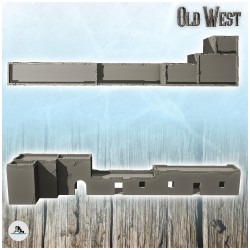 Western buildings of the Alamo Fort with flat roofs (2)
