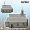 Église en bois western avec clocher (8)