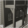 Bâtiment saloon d'angle avec balcon en bois (9)
