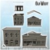 Set of western wooden buildings (18)